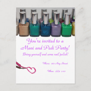 Manicure Pedicure Party Invitation