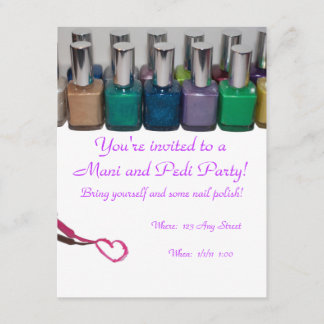 Manicure Pedicure Party Invitation