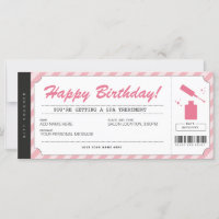 Manicure Pedicure Pink Gift Voucher Certificate