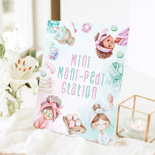 Manicure Pedicure Station Spa party Pedestal Sign