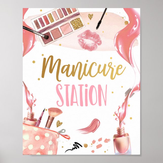 Manicure Station Spa Party Makeup Glamour Girl Pos Poster (Front)