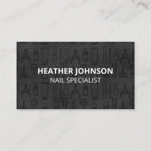 Manicure Tools Pattern Business Card