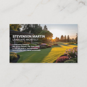 Manicured Lawn   Flowerbed   Landscaping  Business Card