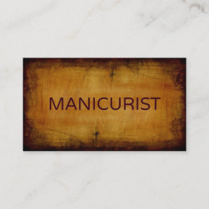 Manicurist Antique Brushed Business Card