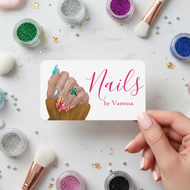 Manicurist Beauty Salon Nail Technician Business Card (Creator Uploaded)