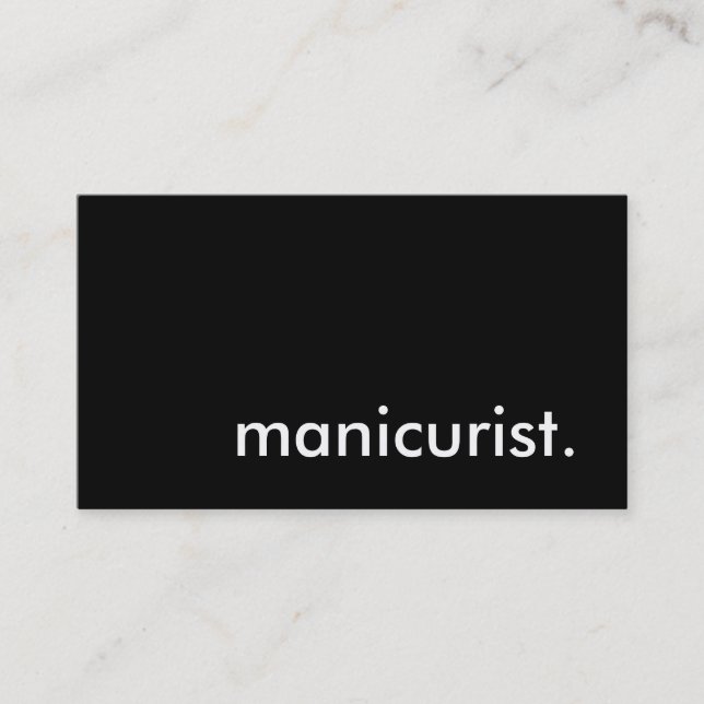 manicurist. business card (Front)