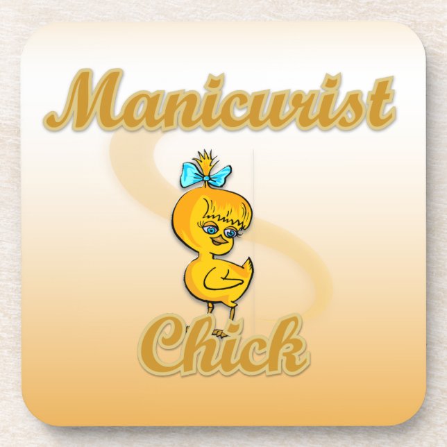 Manicurist Chick Coaster (Front)