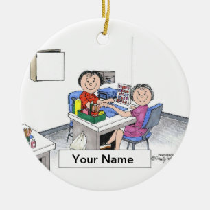 Manicurist - Female Ceramic Tree Decoration