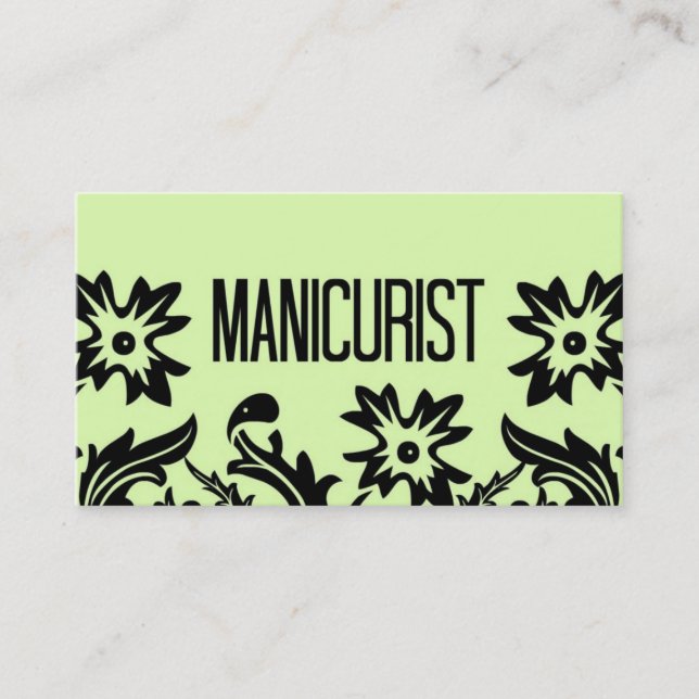Manicurist Flower Business Card (Front)