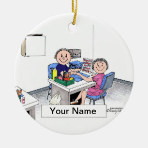 Manicurist - Male Ceramic Tree Decoration