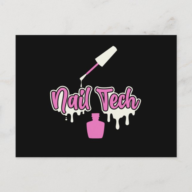 Manicurist Nail Tech Polish Colour Beauty Pedicuri Postcard (Front)