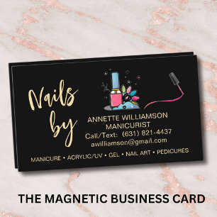 Manicurist Nail Technician Magnetic Business Card