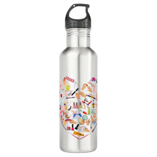 Manicurist Nail Technician Tool Heart 710 Ml Water Bottle