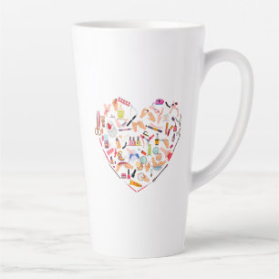 Manicurist Nail Technician Tool Heart Latte Mug