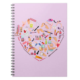 Manicurist Nail Technician Tool Heart Notebook