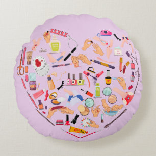Manicurist Nail Technician Tool Heart Round Cushion
