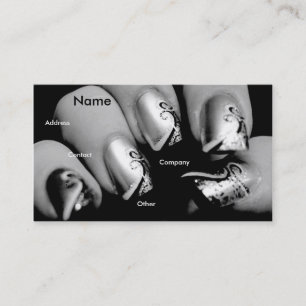 Manicurist Nails In Black & White I Business Card