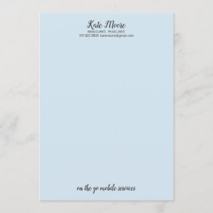Manicurist Pedicurist Letterhead Invitation