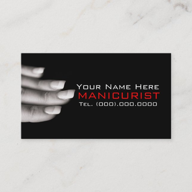 Manicurist Professional Business Cards (Front)