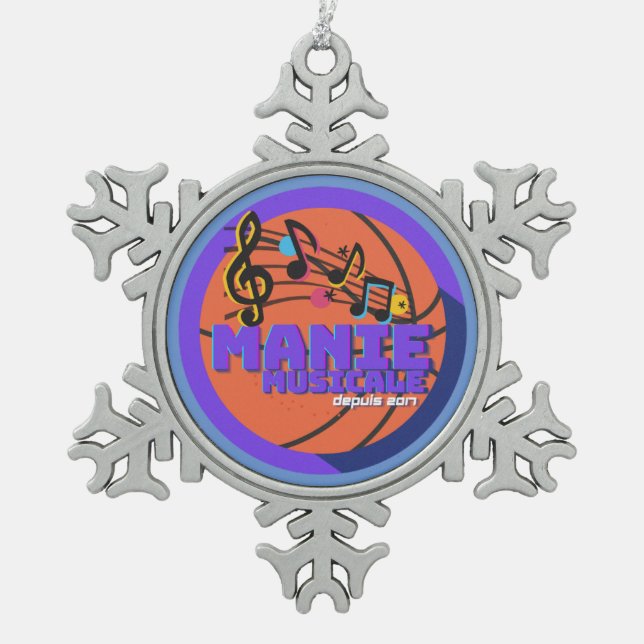 Manie Musicale snowflake ornament (Front)