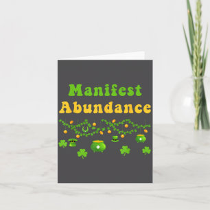 Manifest Abundance St. Patrick's Day Irish Shamroc Card