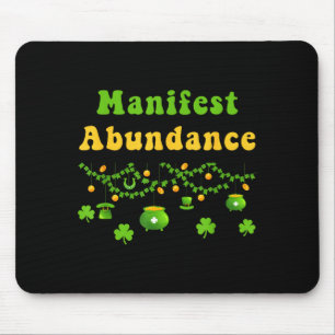 Manifest Abundance St. Patrick's Day Irish Shamroc Mouse Mat