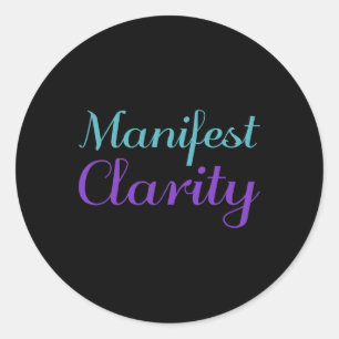 Manifest Clarity Purple Suicide Prevention Awarene Classic Round Sticker
