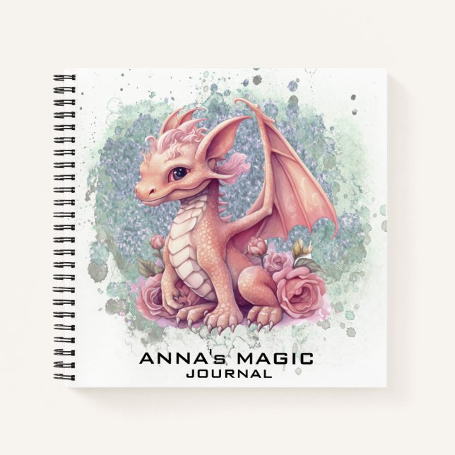 *~* Manifest Law Attraction Cute Baby Dragon AP85 Notebook (Front)