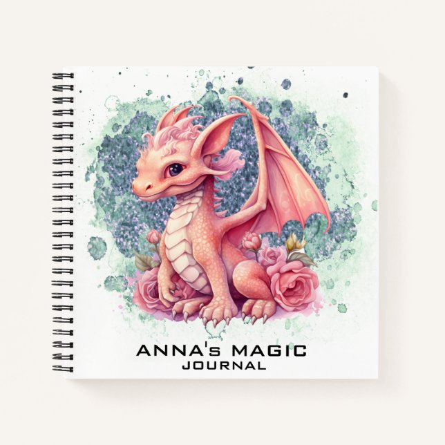 *~* Manifest Law Attraction Cute Baby Dragon AP85 Notebook (Front)