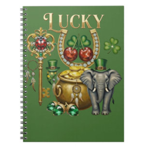 Manifest your dreams Golden lucky charm art Notebook