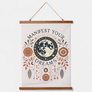 "Manifest Your Dreams Wall Tapestry – Boho Spiritu
