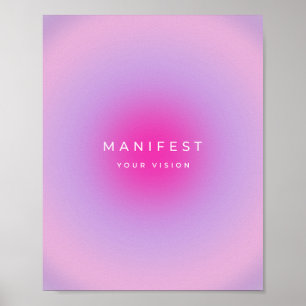 Manifest Your Vision Gradient Poster