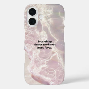 Manifestation Affirmation Graphic iPhone 16 Case