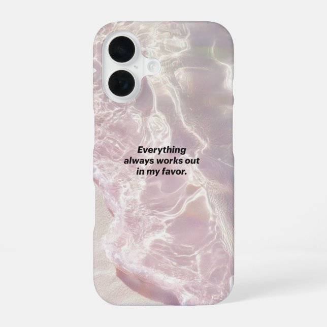Manifestation Affirmation Graphic iPhone 16 Case (Back)
