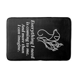 Manifestation Affirmation Quote Bath Mat