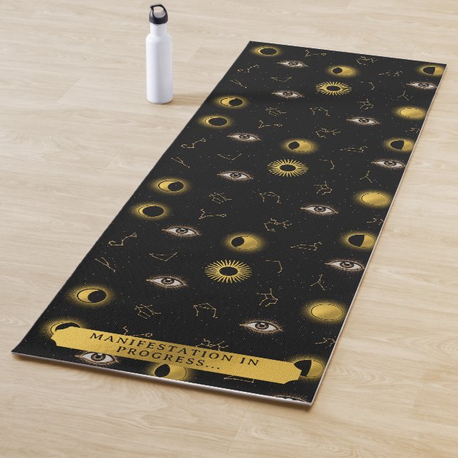 Manifestation Celestial Sun & Moon Zodiac Eye Yoga Mat (In Situ)