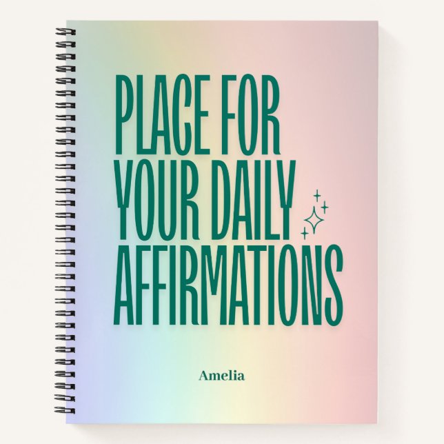 Manifestation Colourful Affirmations for Dream Lif Notebook (Front)