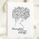 Manifestation Line Art Minimalist Planner<br><div class="desc">Thoughts Become Things Minimalist Line Art Manifestation Notebook for affirmations,  positive mindset and dream life</div>