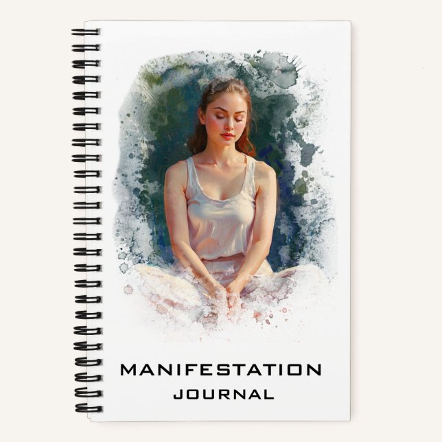 *~* Manifestation Manifesting Meditating Girl AP85 Notebook (Front)