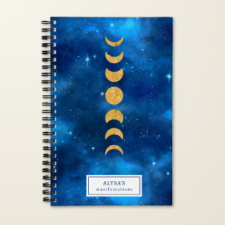 Manifestation Personalised Moon Phase Celestial Notebook
