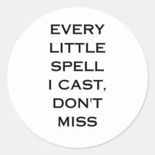 Manifestation Quote Typography Design Classic Round Sticker