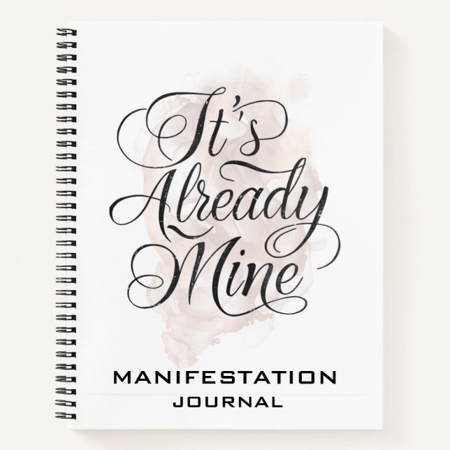 *~* Manifestation Rose Gold Manifest  AP85 Notebook (Front)