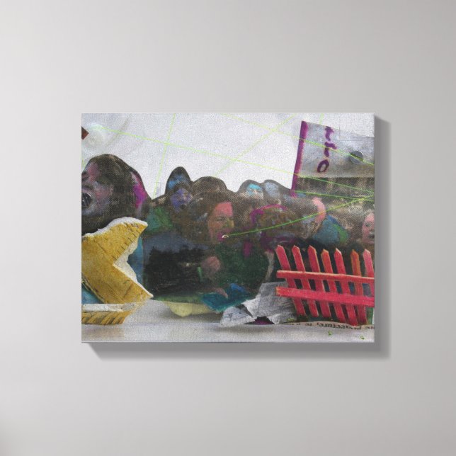 Manifestation Student Strike K7 1986 Mixed-media C Canvas Print (Front)