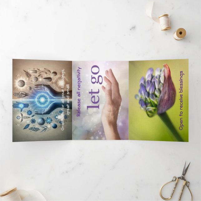 Manifestations, open to receive Tri-Fold holiday card (Inside)