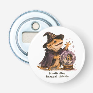 Manifesting Financial Stability Bearded Dragon Art Bottle Opener