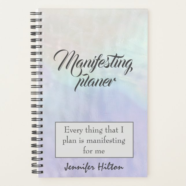 Manifesting Holographic  affirmation  planer Planner (Front)