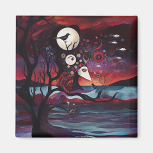 Manifesting Intention Occult Dark Witchy AI Art Magnet