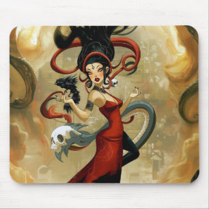 Manifesting Intention Occult Dark Witchy AI Art Mouse Mat