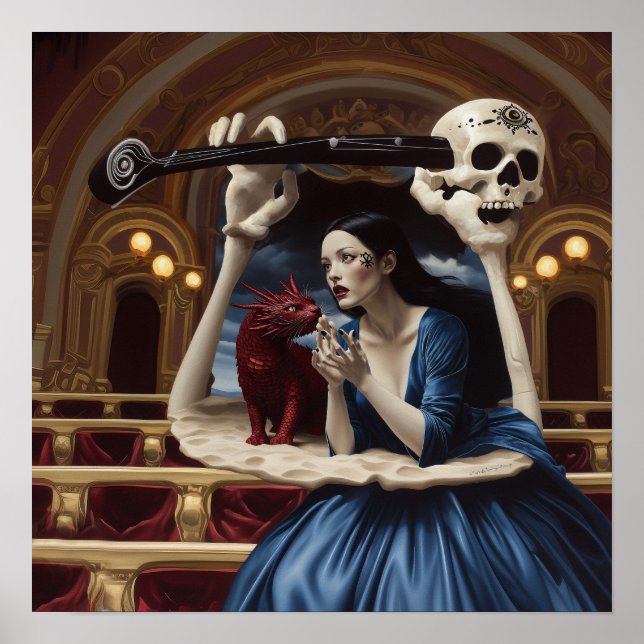 Manifesting Intention Witchy AI Art Matte Value Poster (Front)