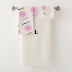 Manifesting, Manifestation, Positive Spiritual  Bath Towel Set